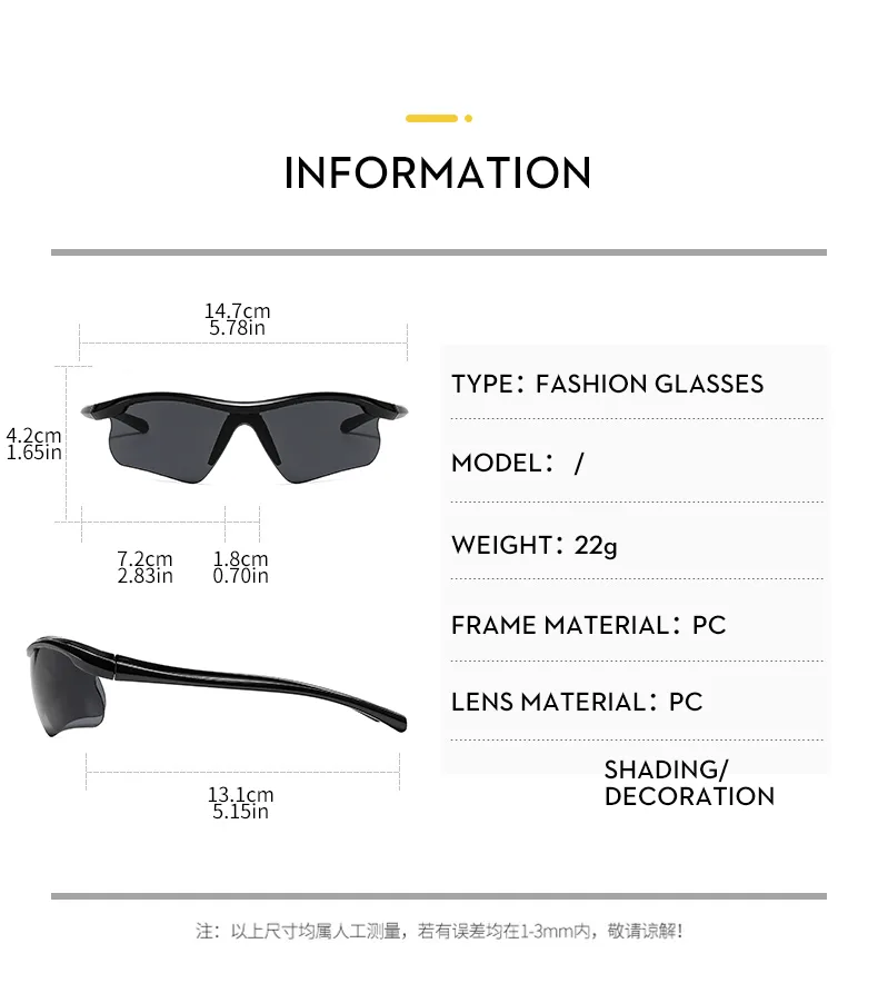 Biker Casual Solid Color Pc Gradient Tinted Lenses Half Frame Women's Sunglasses display picture 5