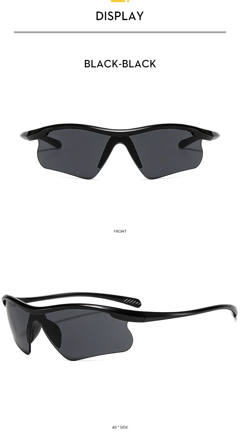 Biker Casual Solid Color Pc Gradient Tinted Lenses Half Frame Women's Sunglasses display picture 11