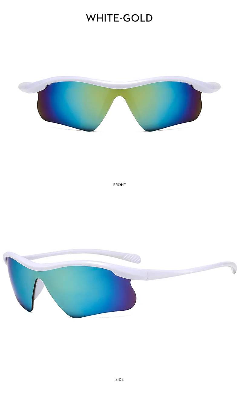 Biker Casual Solid Color Pc Gradient Tinted Lenses Half Frame Women's Sunglasses display picture 9