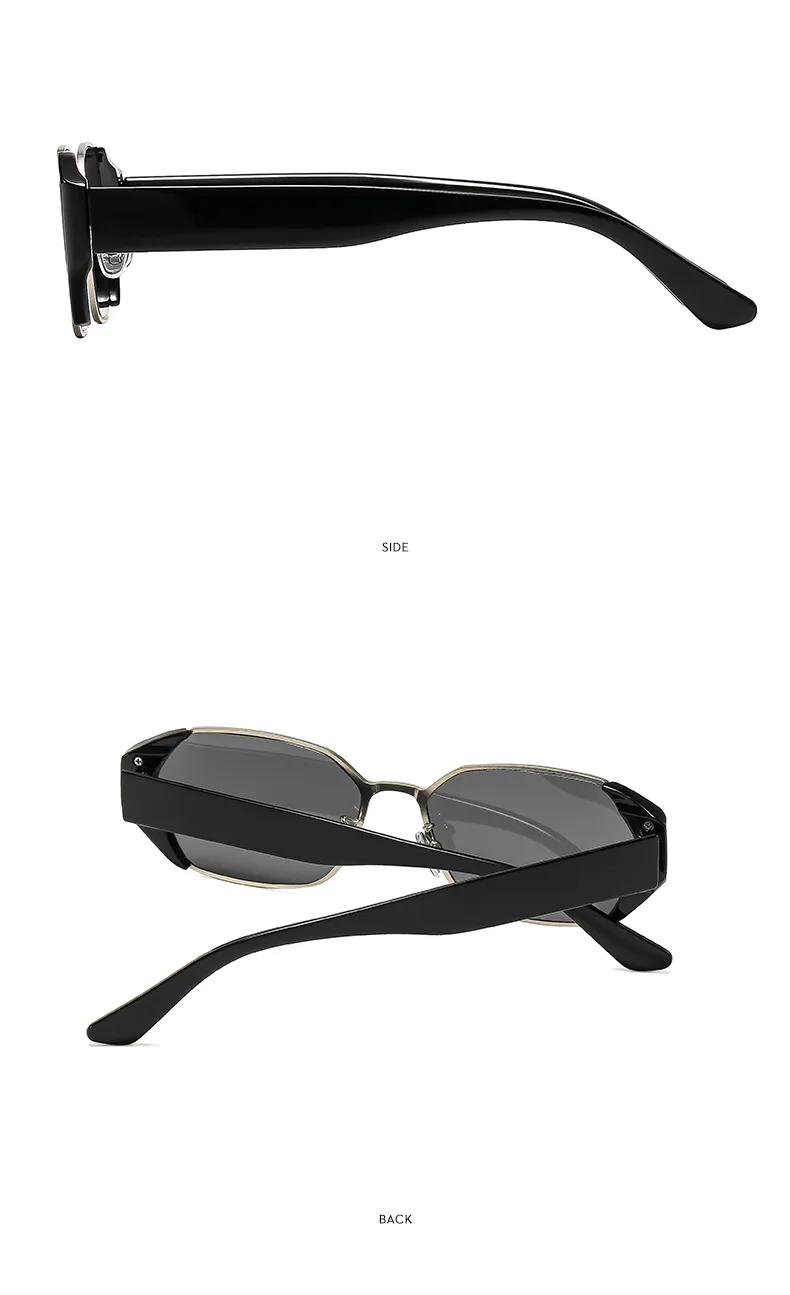 Cuadrado Casual Color Sólido C.A. Lentes Tintados Con Degradado Fotograma Completo Gafas De Sol Mujer display picture 5