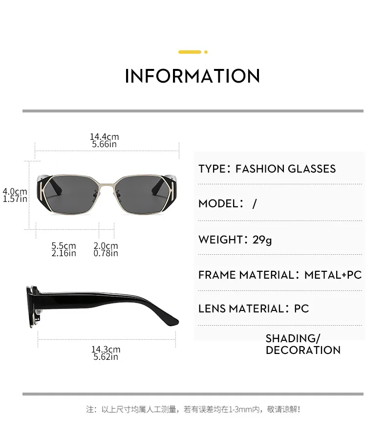 Square Casual Solid Color Ac Gradient Tinted Lenses Full Frame Women's Sunglasses display picture 8