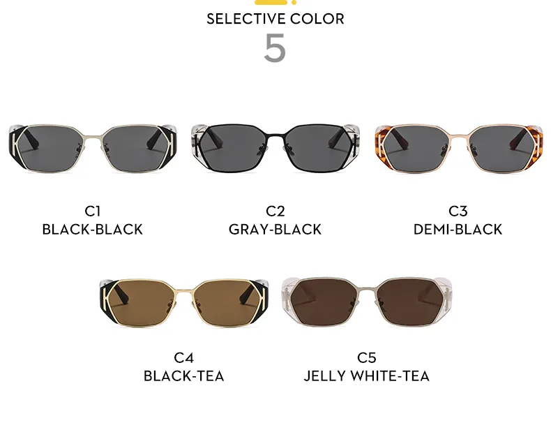 Cuadrado Casual Color Sólido C.A. Lentes Tintados Con Degradado Fotograma Completo Gafas De Sol Mujer display picture 4