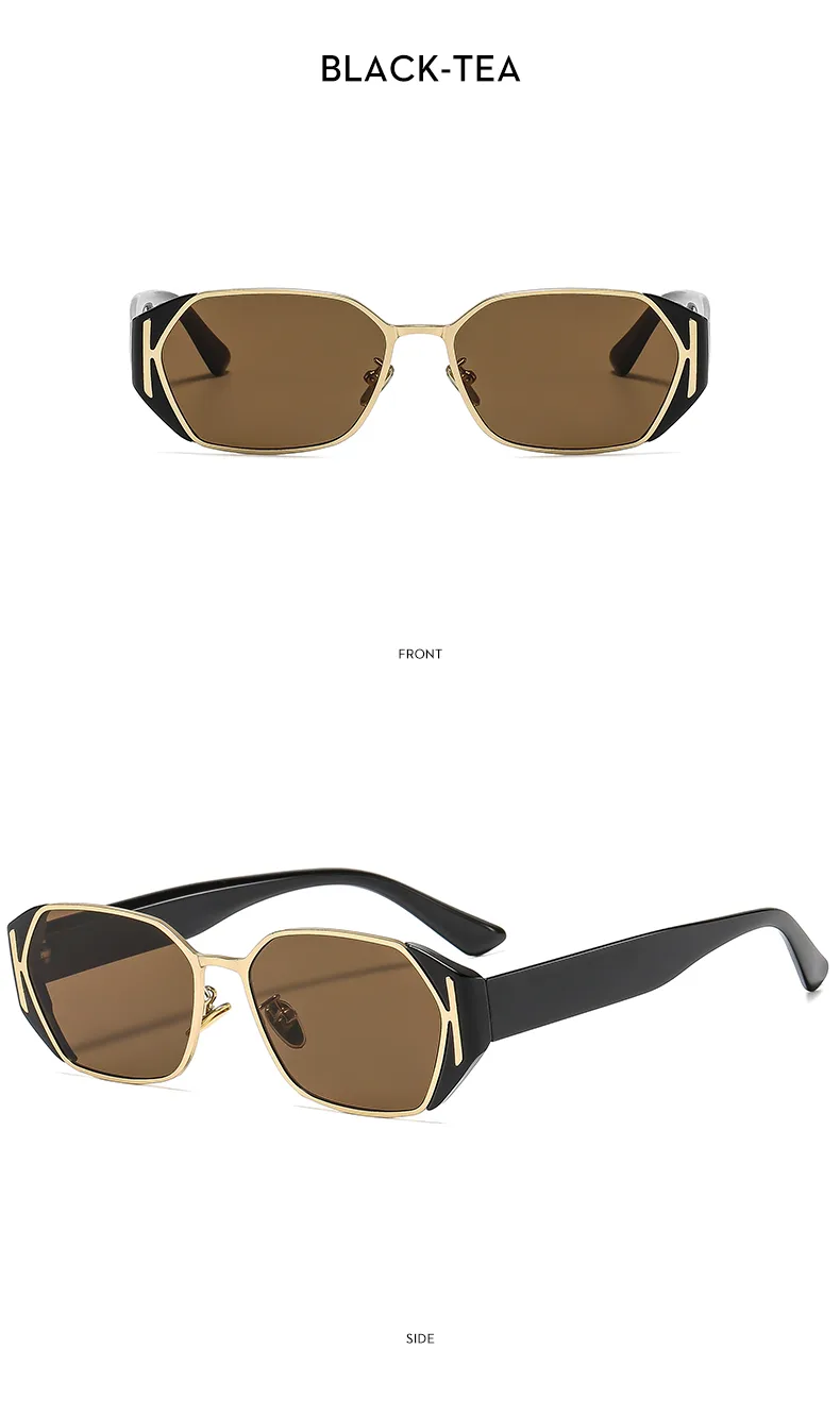 Cuadrado Casual Color Sólido C.A. Lentes Tintados Con Degradado Fotograma Completo Gafas De Sol Mujer display picture 11