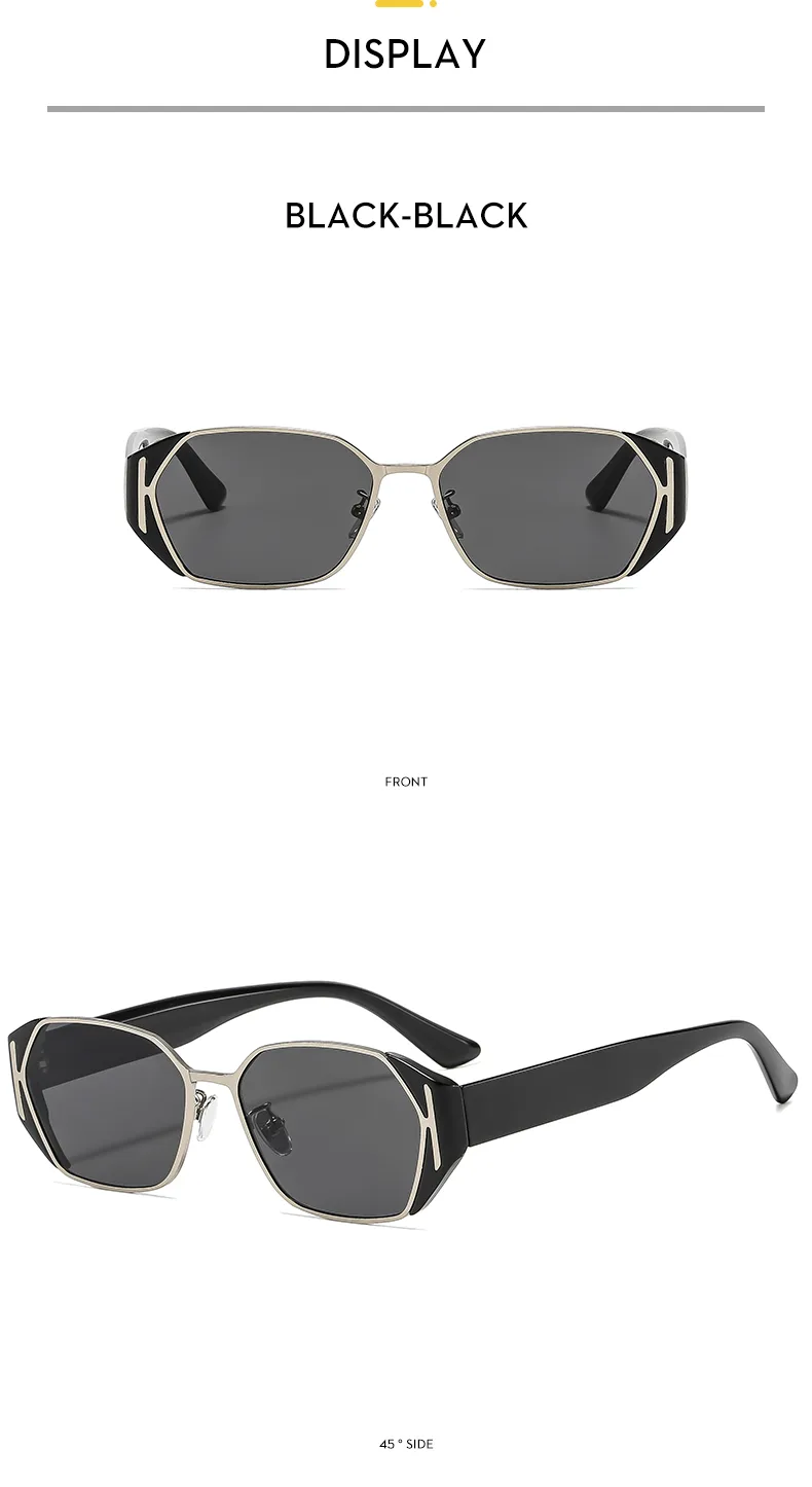 Cuadrado Casual Color Sólido C.A. Lentes Tintados Con Degradado Fotograma Completo Gafas De Sol Mujer display picture 10