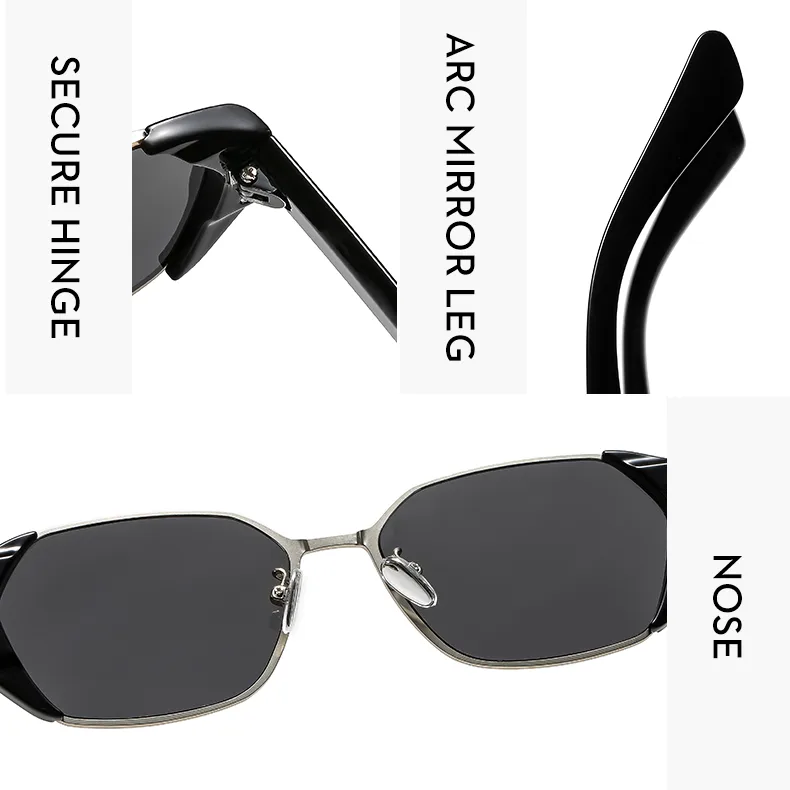 Square Casual Solid Color Ac Gradient Tinted Lenses Full Frame Women's Sunglasses display picture 9