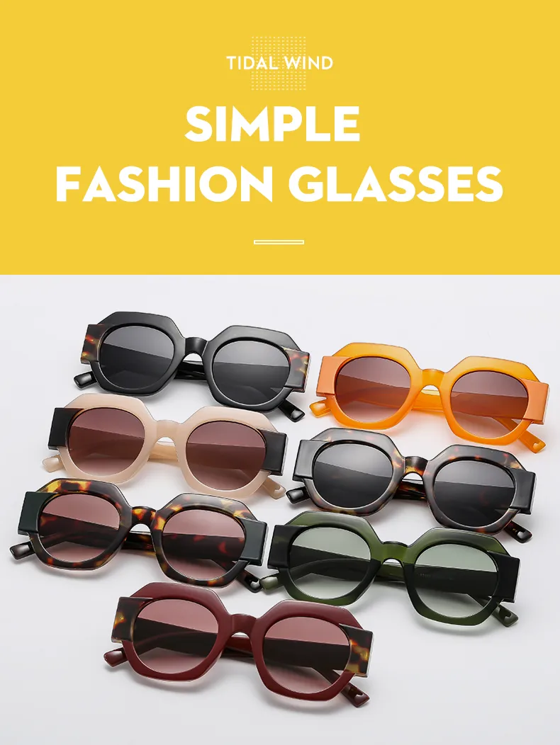 Polygone Décontractée Couleur Unie Ca Plein Cadre Femmes De Lunettes De Soleil display picture 5