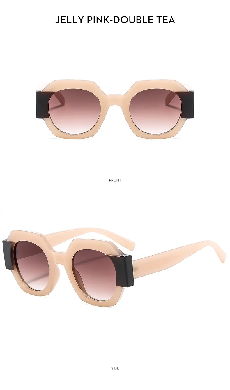 Polygone Décontractée Couleur Unie Ca Plein Cadre Femmes De Lunettes De Soleil display picture 7