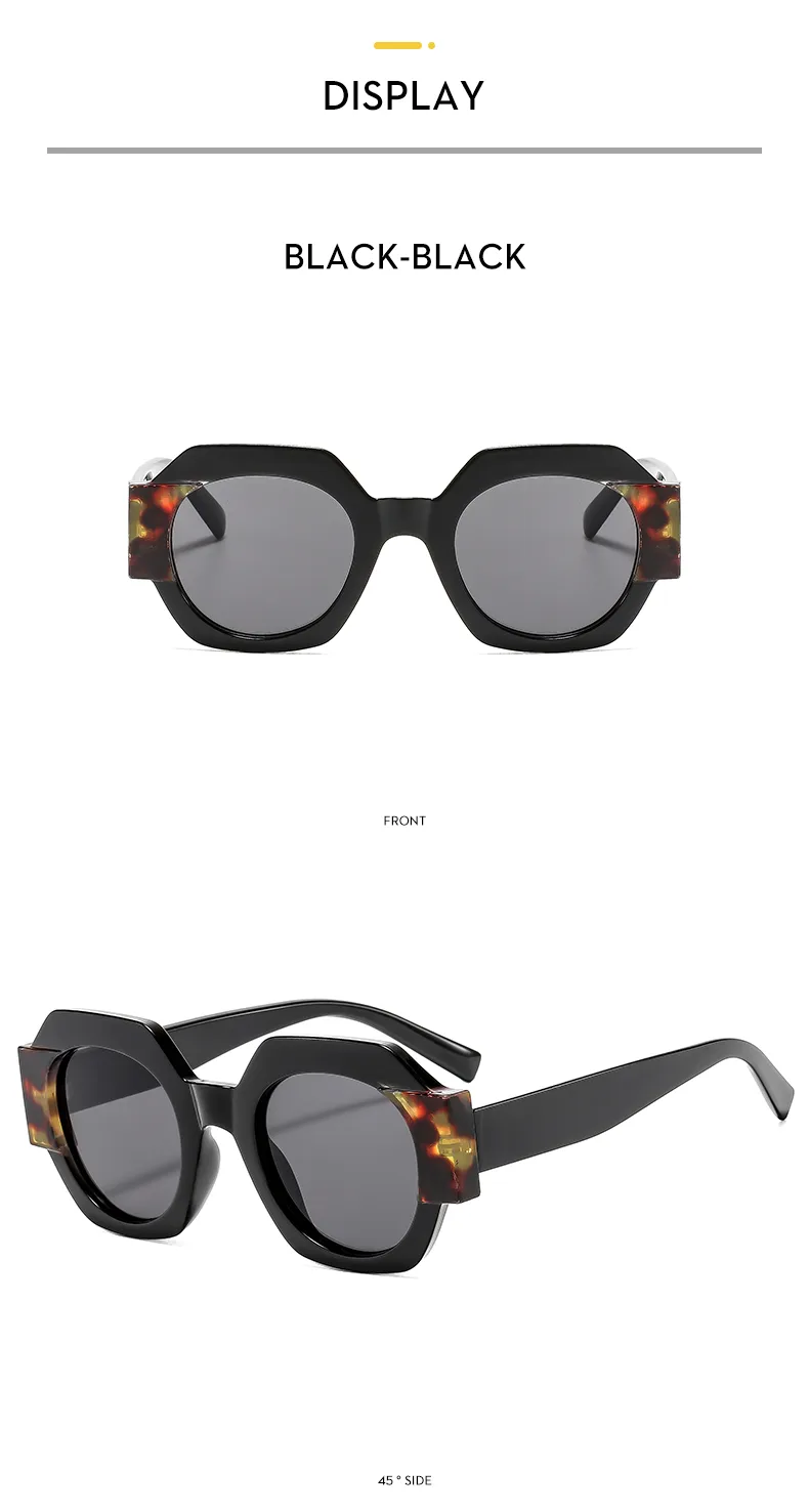 Polygone Décontractée Couleur Unie Ca Plein Cadre Femmes De Lunettes De Soleil display picture 13