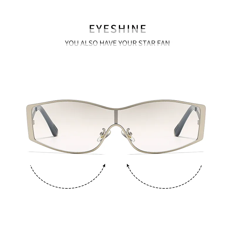 Miroir De Forme Spéciale Décontractée Géométrique Pc Plein Cadre Femmes De Lunettes De Soleil display picture 2