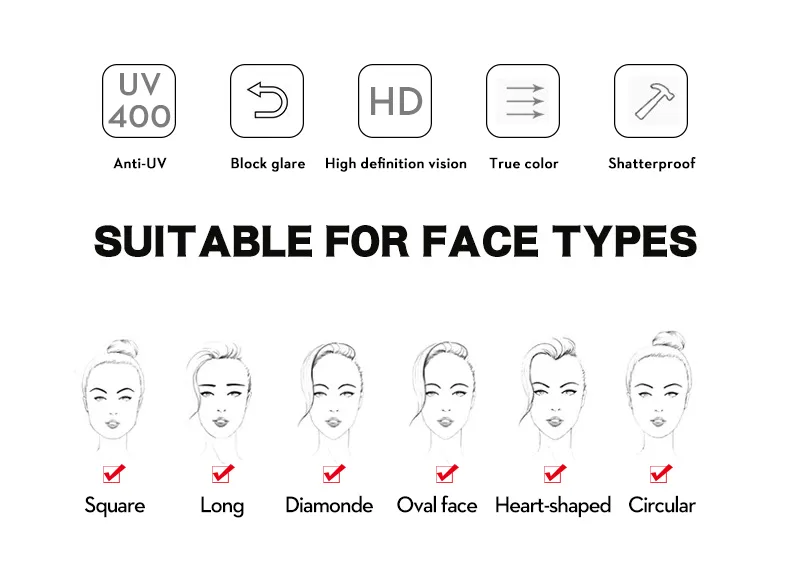 Miroir De Forme Spéciale Décontractée Géométrique Pc Plein Cadre Femmes De Lunettes De Soleil display picture 1