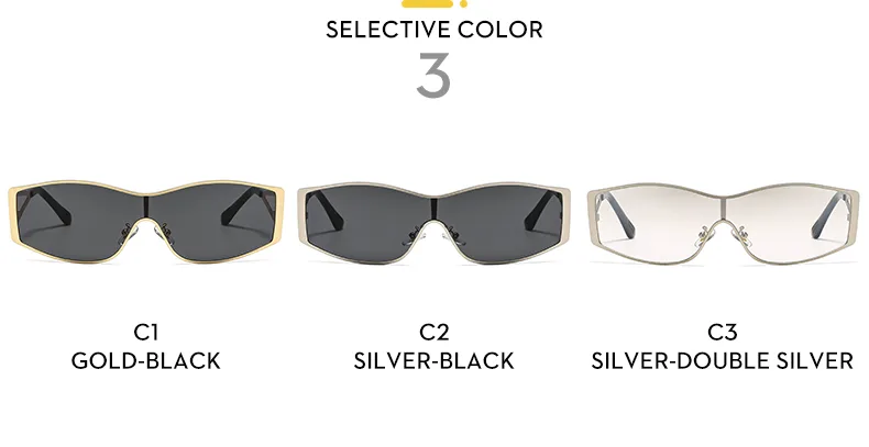 Special-Shaped Mirror Casual Geometric Pc Full Frame Women's Sunglasses display picture 4