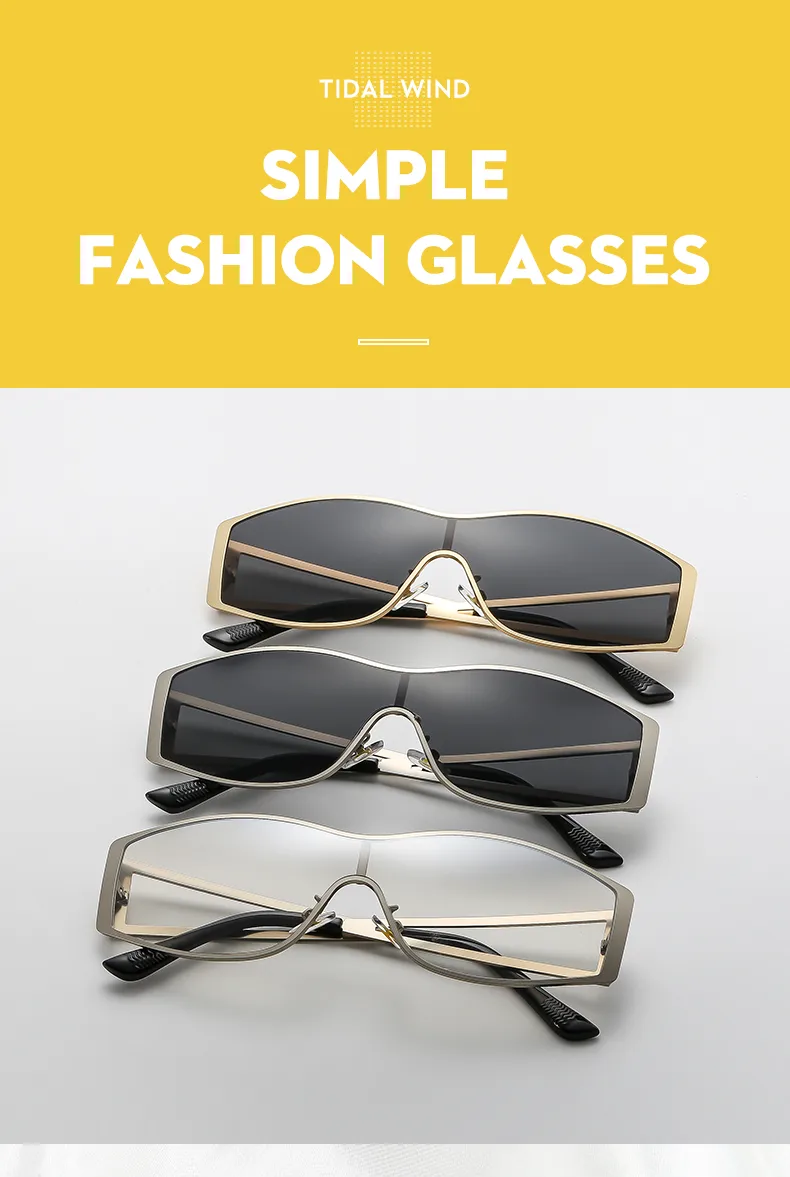 Miroir De Forme Spéciale Décontractée Géométrique Pc Plein Cadre Femmes De Lunettes De Soleil display picture 3