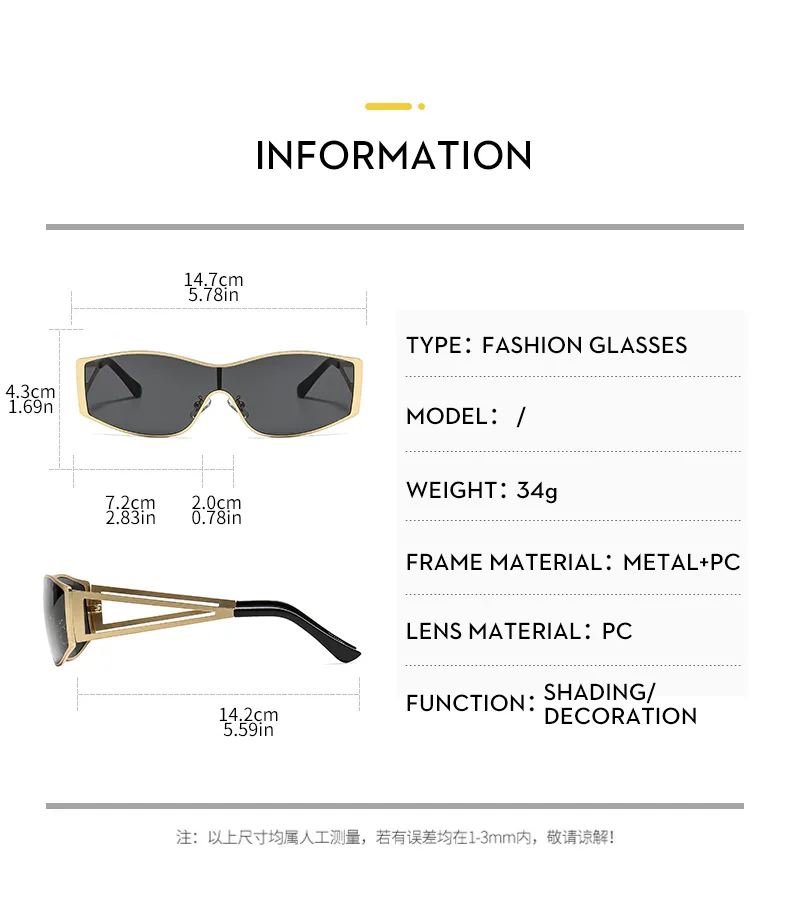 Miroir De Forme Spéciale Décontractée Géométrique Pc Plein Cadre Femmes De Lunettes De Soleil display picture 5
