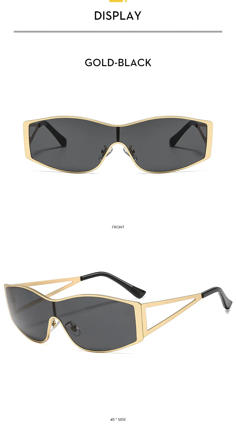 Espejo De Forma Especial Casual Geométrico Ordenador Personal Fotograma Completo Gafas De Sol Mujer display picture 11