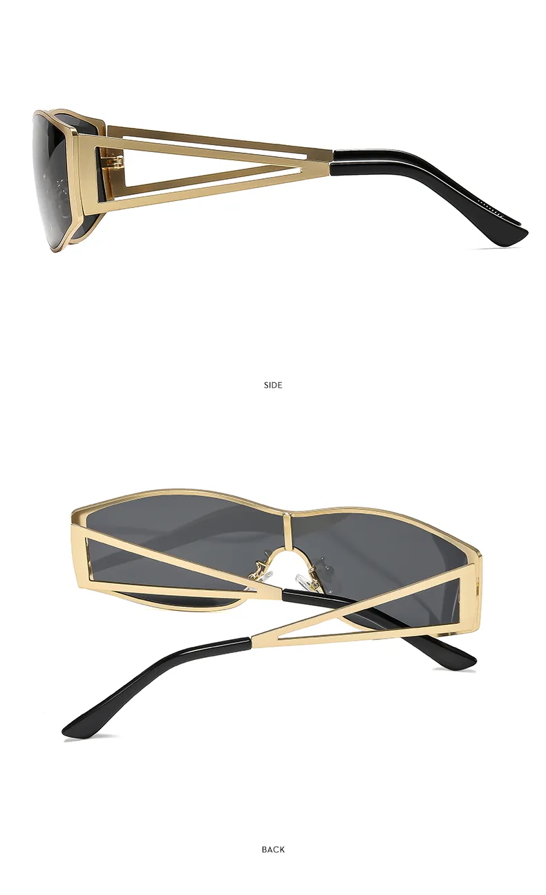 Espejo De Forma Especial Casual Geométrico Ordenador Personal Fotograma Completo Gafas De Sol Mujer display picture 9