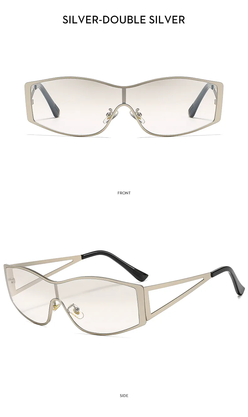 Espejo De Forma Especial Casual Geométrico Ordenador Personal Fotograma Completo Gafas De Sol Mujer display picture 8