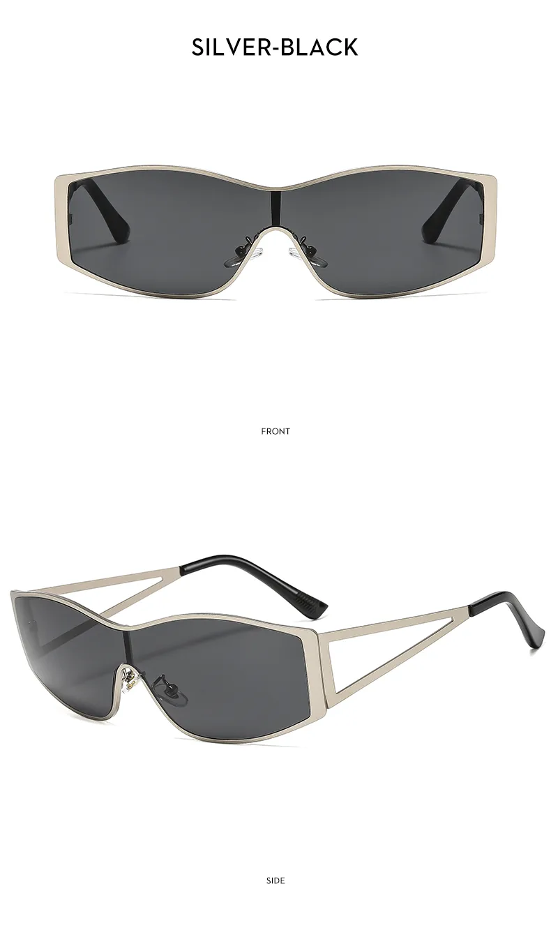 Espejo De Forma Especial Casual Geométrico Ordenador Personal Fotograma Completo Gafas De Sol Mujer display picture 10