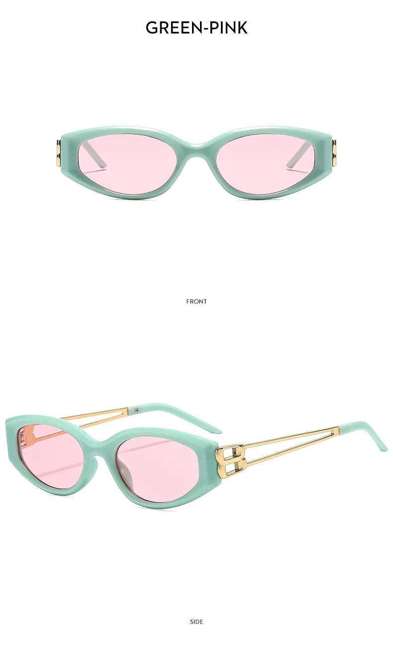 Special-Shaped Mirror Casual Solid Color Ac Gradient Tinted Lenses Half Frame Women's Sunglasses display picture 9
