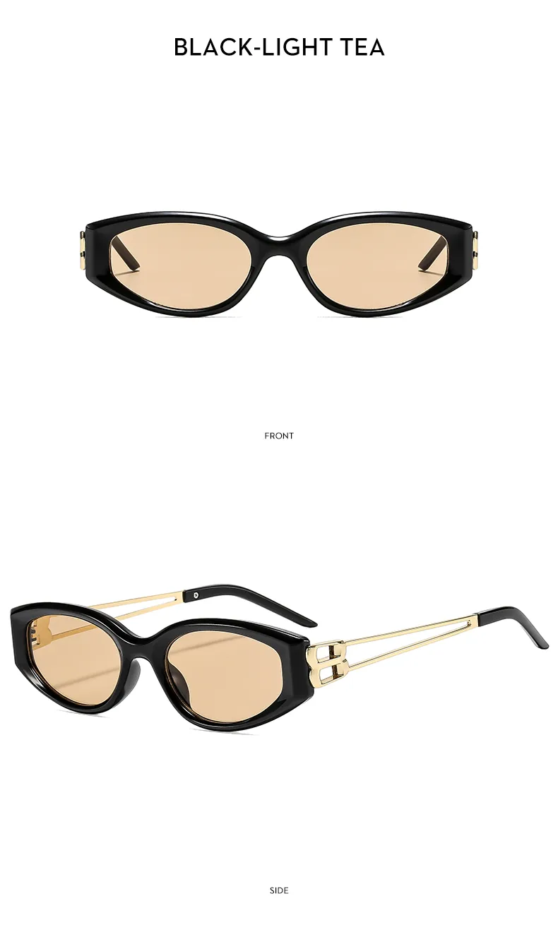 Special-Shaped Mirror Casual Solid Color Ac Gradient Tinted Lenses Half Frame Women's Sunglasses display picture 10