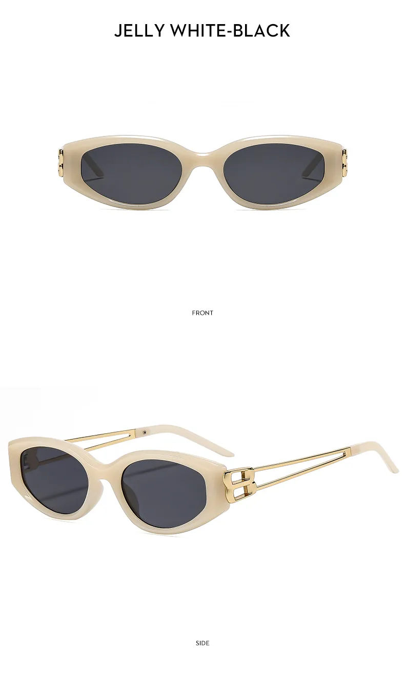 Special-Shaped Mirror Casual Solid Color Ac Gradient Tinted Lenses Half Frame Women's Sunglasses display picture 8