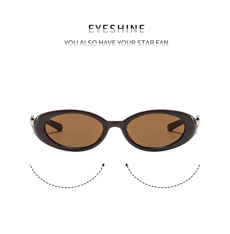 Oval Frame Casual Solid Color Ac Gradient Tinted Lenses Full Frame Women's Sunglasses display picture 1