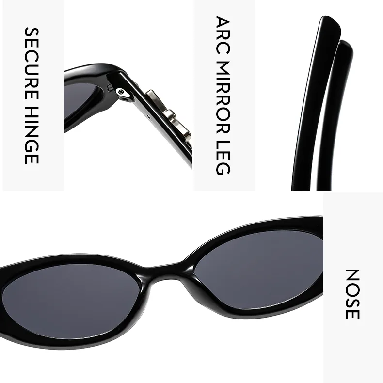 Oval Frame Casual Solid Color Ac Gradient Tinted Lenses Full Frame Women's Sunglasses display picture 5