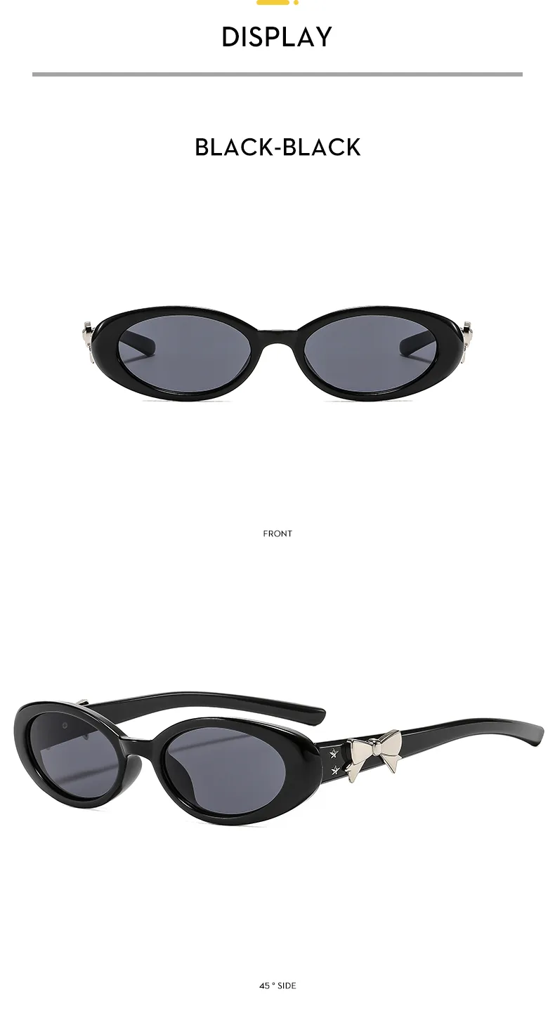 Oval Frame Casual Solid Color Ac Gradient Tinted Lenses Full Frame Women's Sunglasses display picture 9
