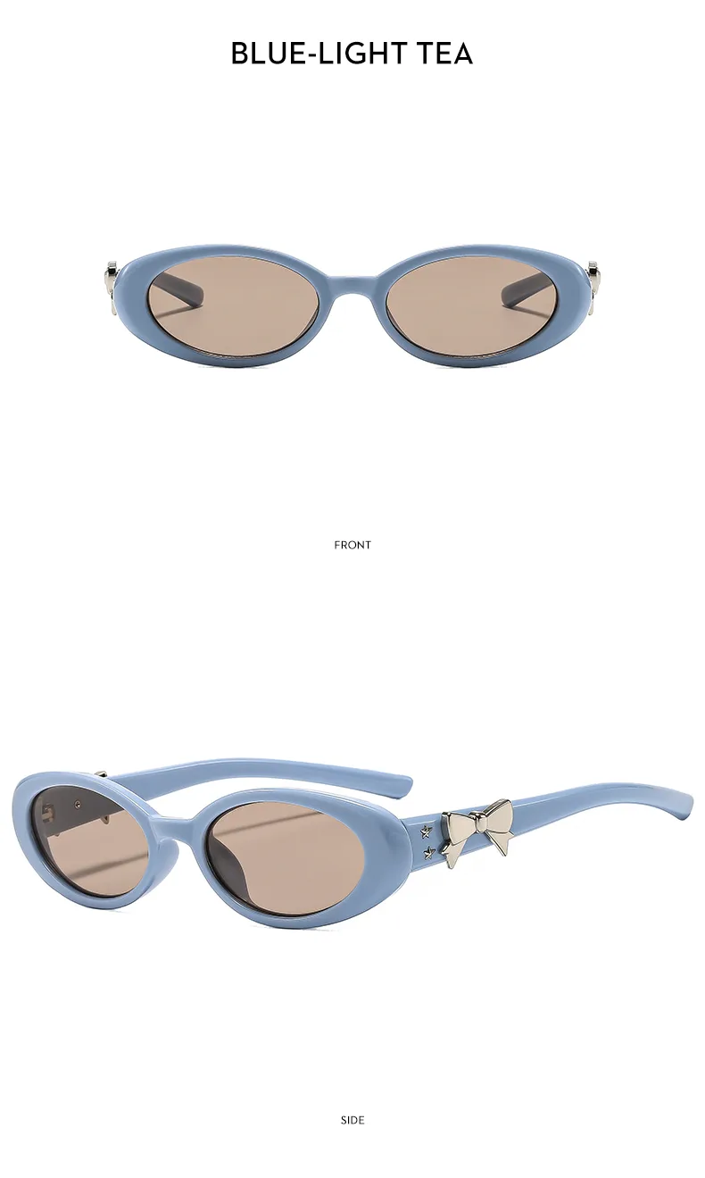 Oval Frame Casual Solid Color Ac Gradient Tinted Lenses Full Frame Women's Sunglasses display picture 13