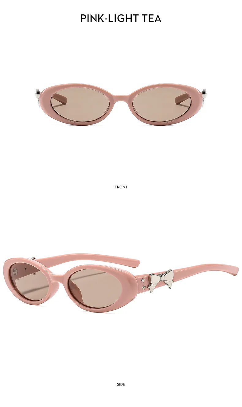 Oval Frame Casual Solid Color Ac Gradient Tinted Lenses Full Frame Women's Sunglasses display picture 14