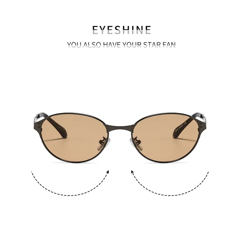 Oval Frame Casual Solid Color Ac Gradient Tinted Lenses Full Frame Women's Sunglasses display picture 1