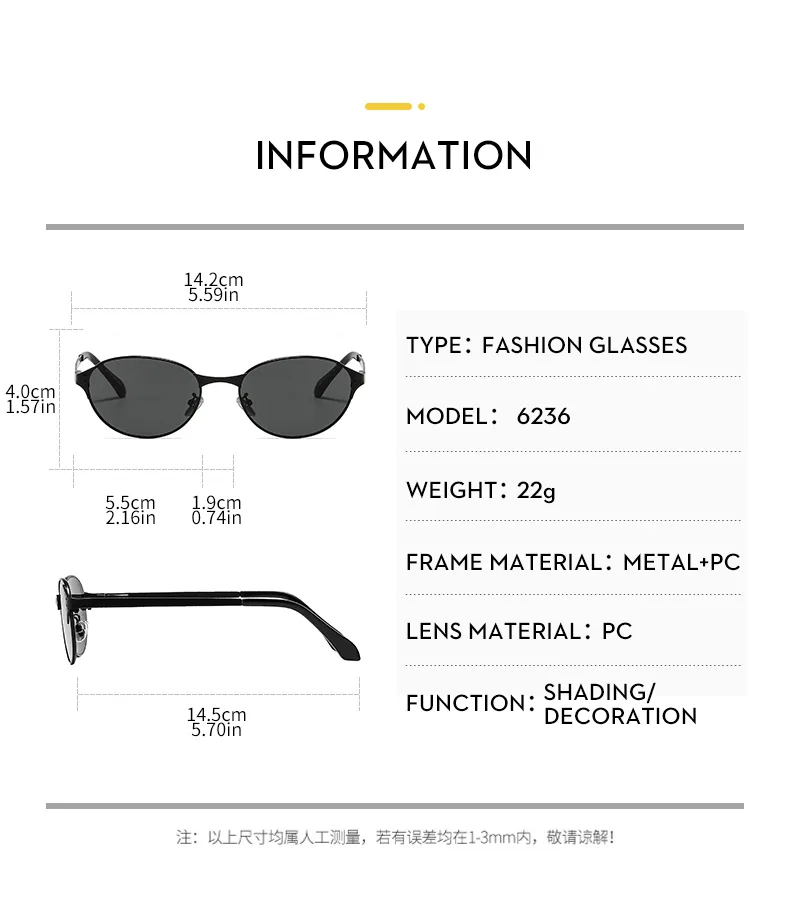 Oval Frame Casual Solid Color Ac Gradient Tinted Lenses Full Frame Women's Sunglasses display picture 5