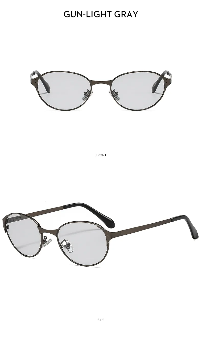 Oval Frame Casual Solid Color Ac Gradient Tinted Lenses Full Frame Women's Sunglasses display picture 9