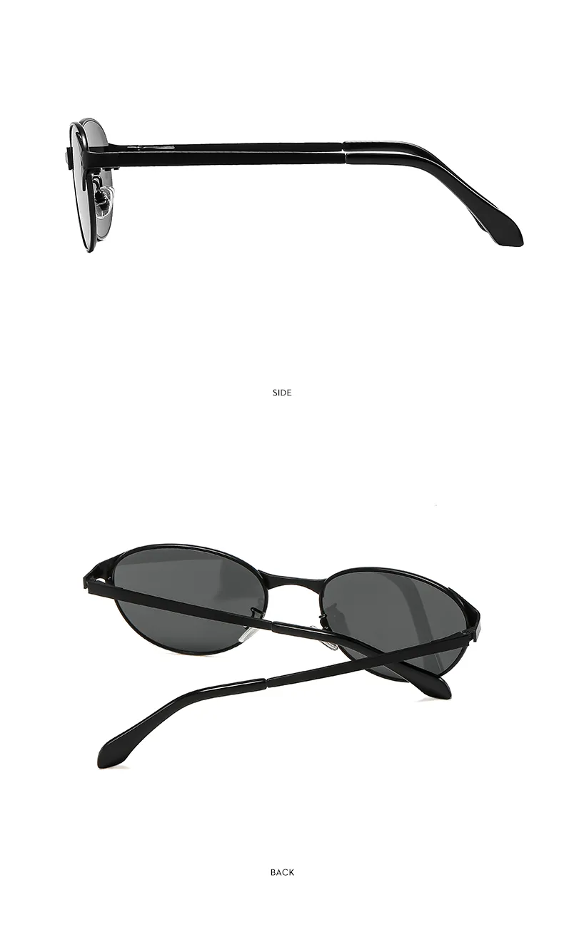 Oval Frame Casual Solid Color Ac Gradient Tinted Lenses Full Frame Women's Sunglasses display picture 10