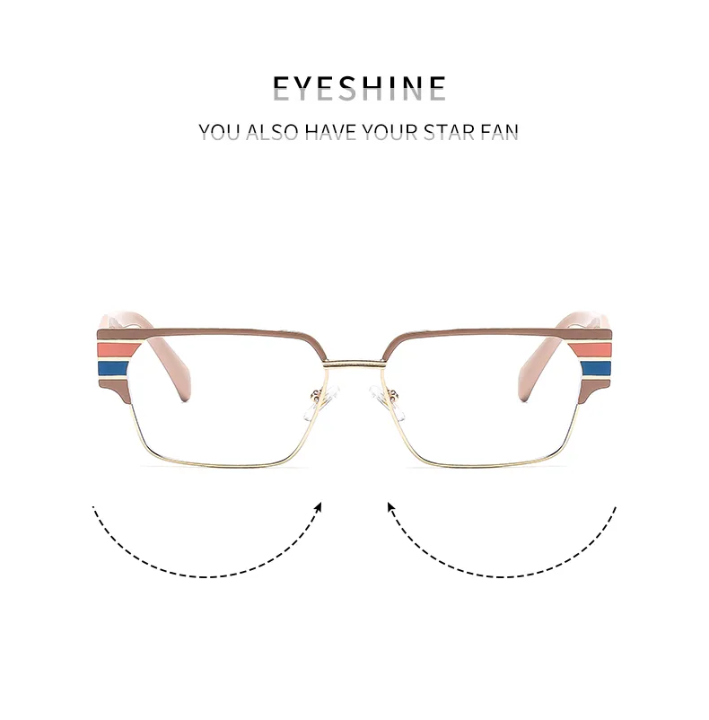 Square Casual Solid Color Ac Full Frame Optical Glasses display picture 1