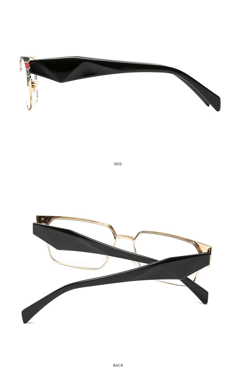 Square Casual Solid Color Ac Full Frame Optical Glasses display picture 5
