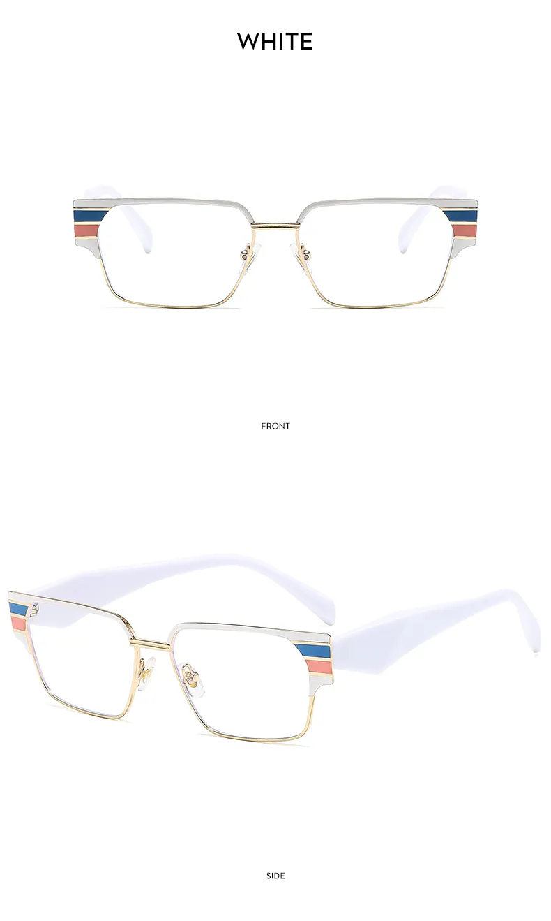 Square Casual Solid Color Ac Full Frame Optical Glasses display picture 8