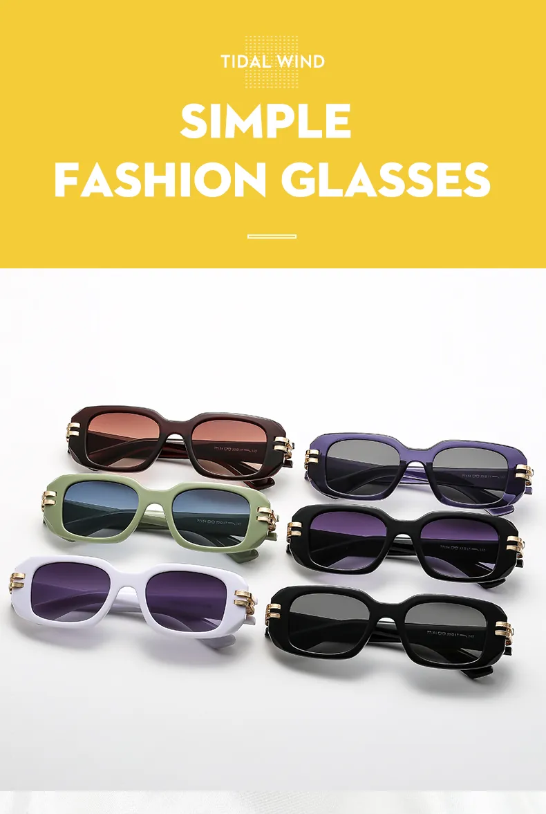 Square Casual Solid Color Ac Gradient Tinted Lenses Full Frame Women's Sunglasses display picture 15