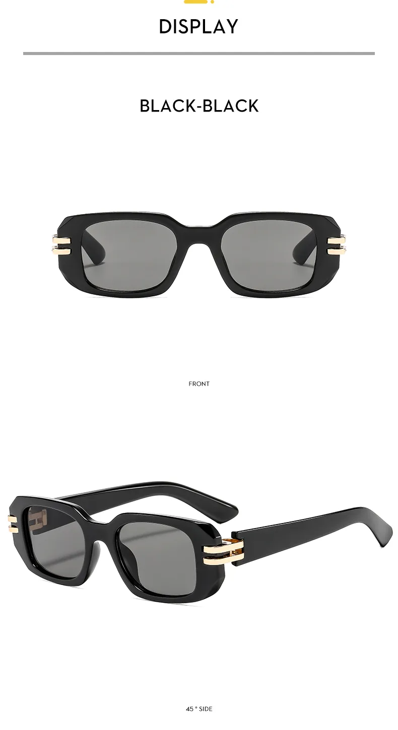 Square Casual Solid Color Ac Gradient Tinted Lenses Full Frame Women's Sunglasses display picture 8