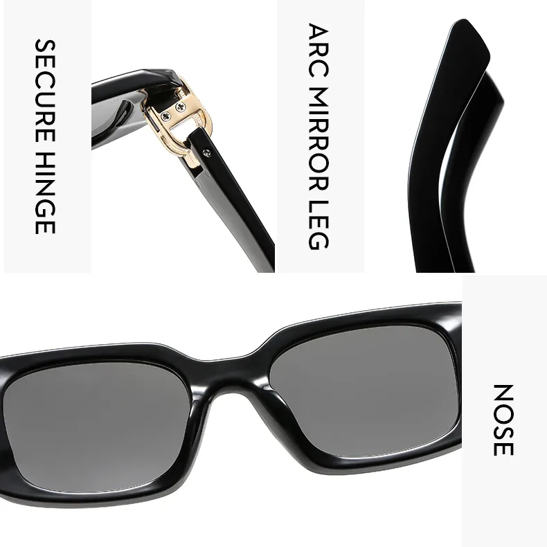 Square Casual Solid Color Ac Gradient Tinted Lenses Full Frame Women's Sunglasses display picture 13