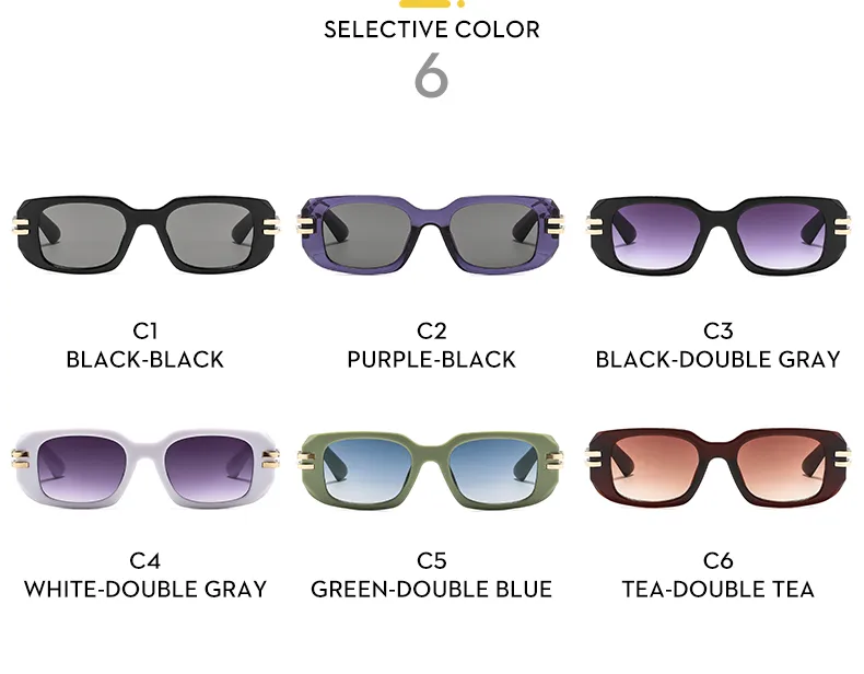 Square Casual Solid Color Ac Gradient Tinted Lenses Full Frame Women's Sunglasses display picture 2