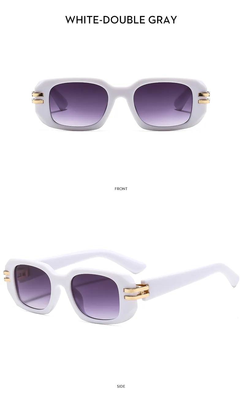 Square Casual Solid Color Ac Gradient Tinted Lenses Full Frame Women's Sunglasses display picture 10