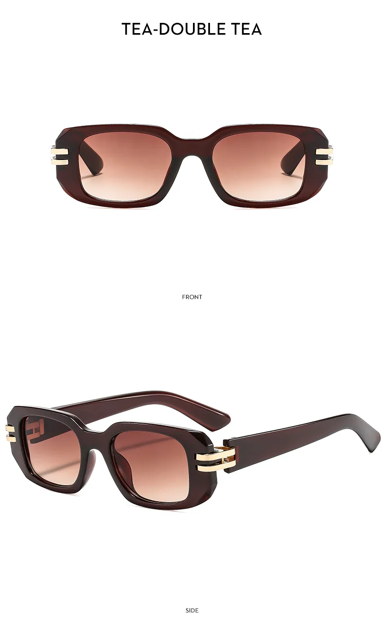 Square Casual Solid Color Ac Gradient Tinted Lenses Full Frame Women's Sunglasses display picture 9