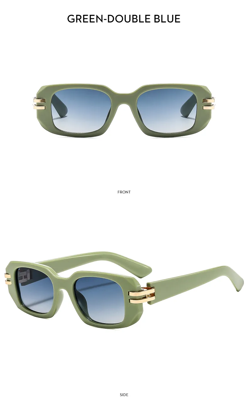 Square Casual Solid Color Ac Gradient Tinted Lenses Full Frame Women's Sunglasses display picture 11