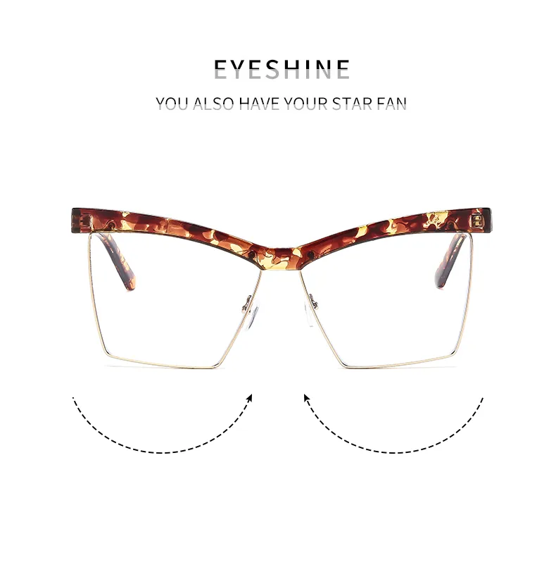 Miroir De Forme Spéciale Décontractée Couleur Unie Ca Plein Cadre Lunettes Optiques display picture 3