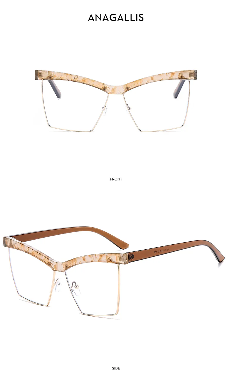 Miroir De Forme Spéciale Décontractée Couleur Unie Ca Plein Cadre Lunettes Optiques display picture 10