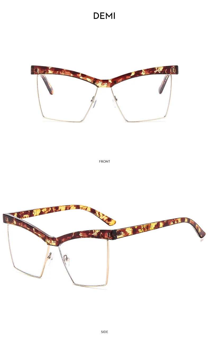 Miroir De Forme Spéciale Décontractée Couleur Unie Ca Plein Cadre Lunettes Optiques display picture 13