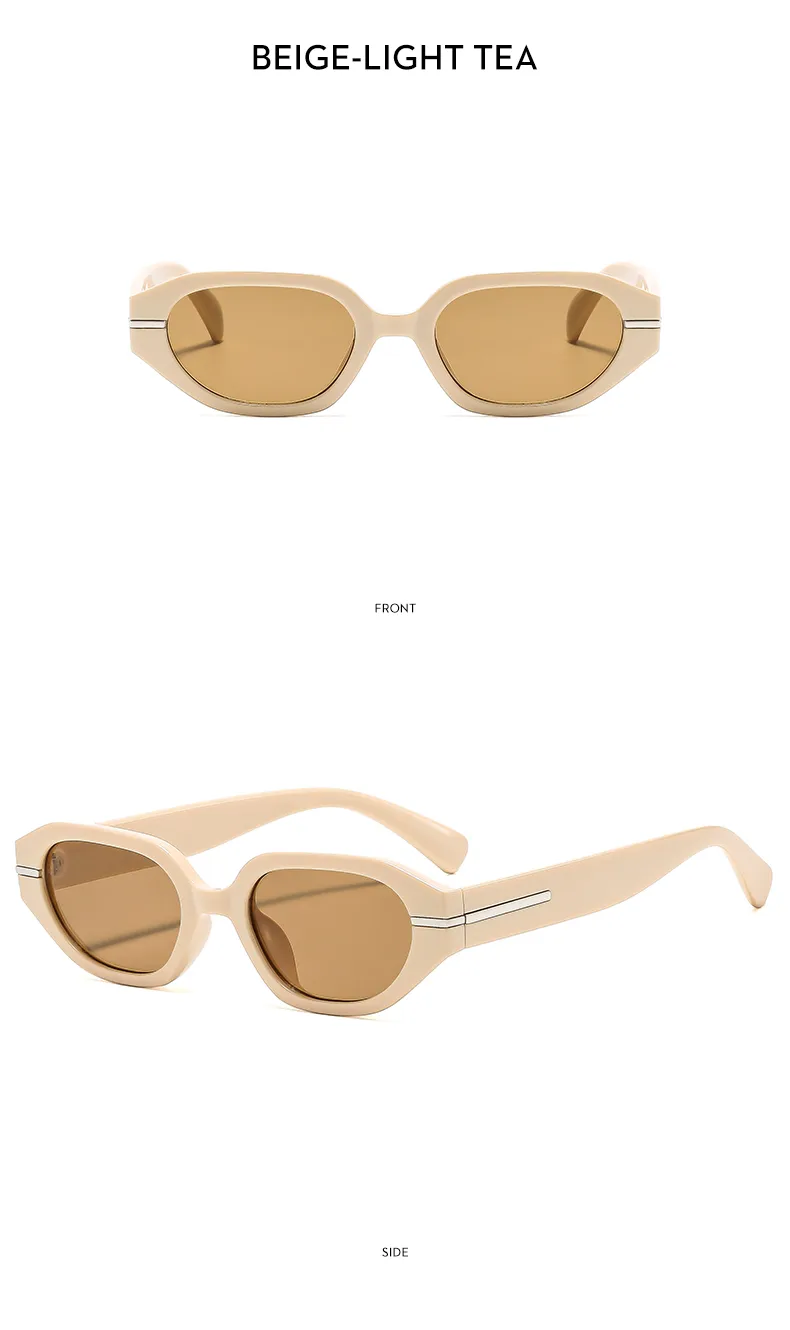 Marco Ovalado Casual Color Sólido C.A. Lentes Tintados Con Degradado Fotograma Completo Gafas De Sol Mujer display picture 11