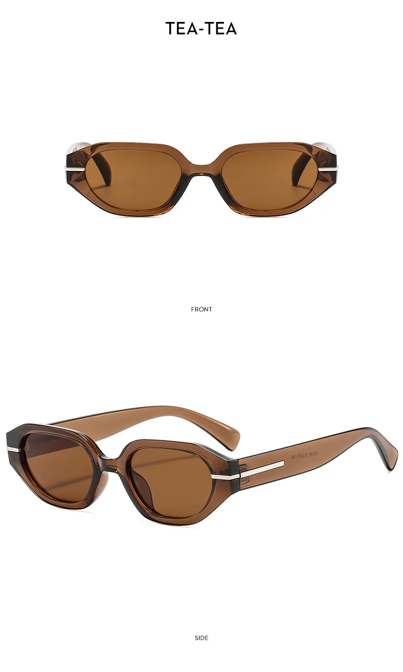 Cadre Ovale Décontractée Couleur Unie Ca Verres Teintés Dégradés Plein Cadre Femmes De Lunettes De Soleil display picture 16