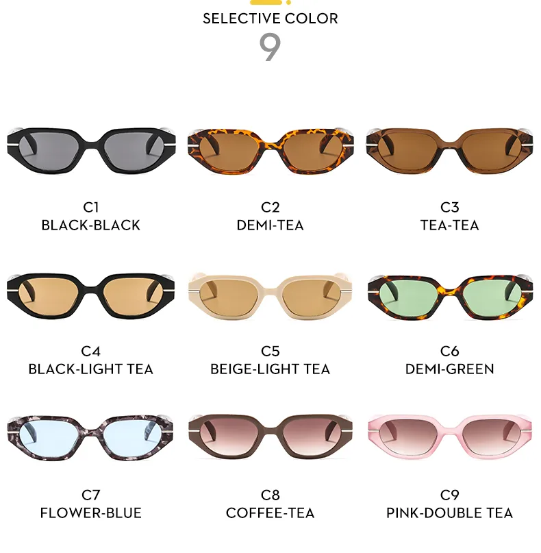 Cadre Ovale Décontractée Couleur Unie Ca Verres Teintés Dégradés Plein Cadre Femmes De Lunettes De Soleil display picture 10