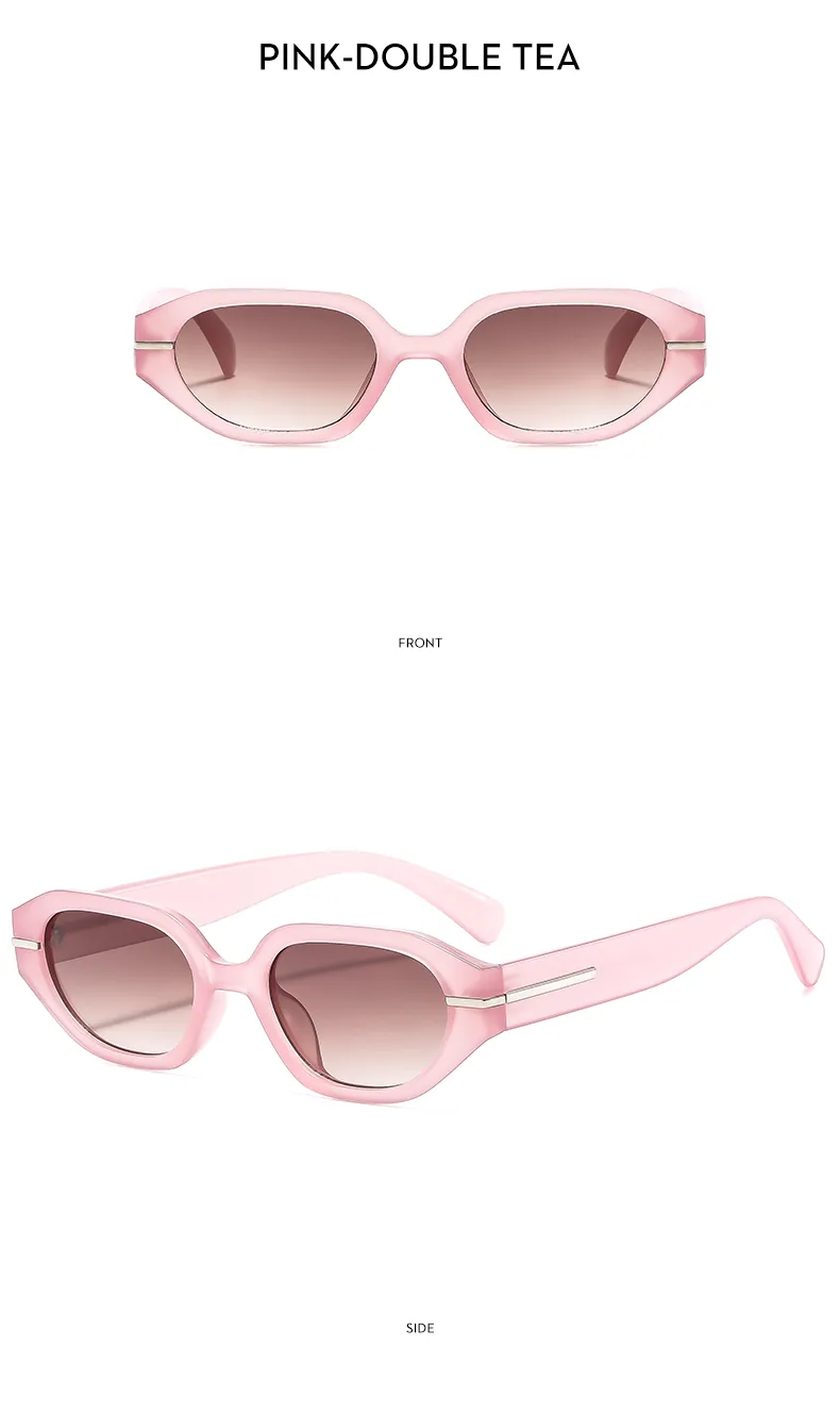 Oval Frame Casual Solid Color Ac Gradient Tinted Lenses Full Frame Women's Sunglasses display picture 17